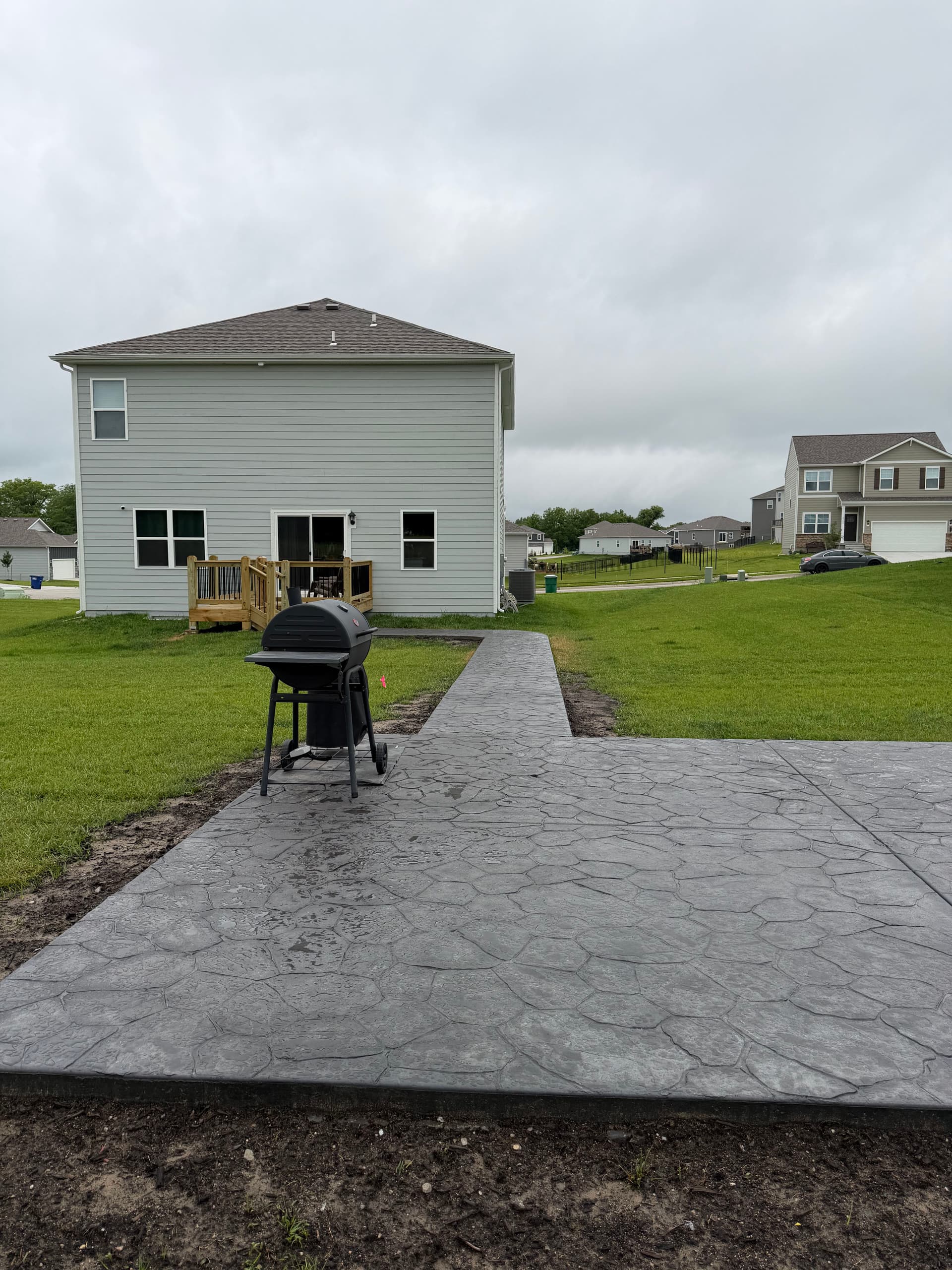 Stamped Concrete Patio and Walkway in Platte City