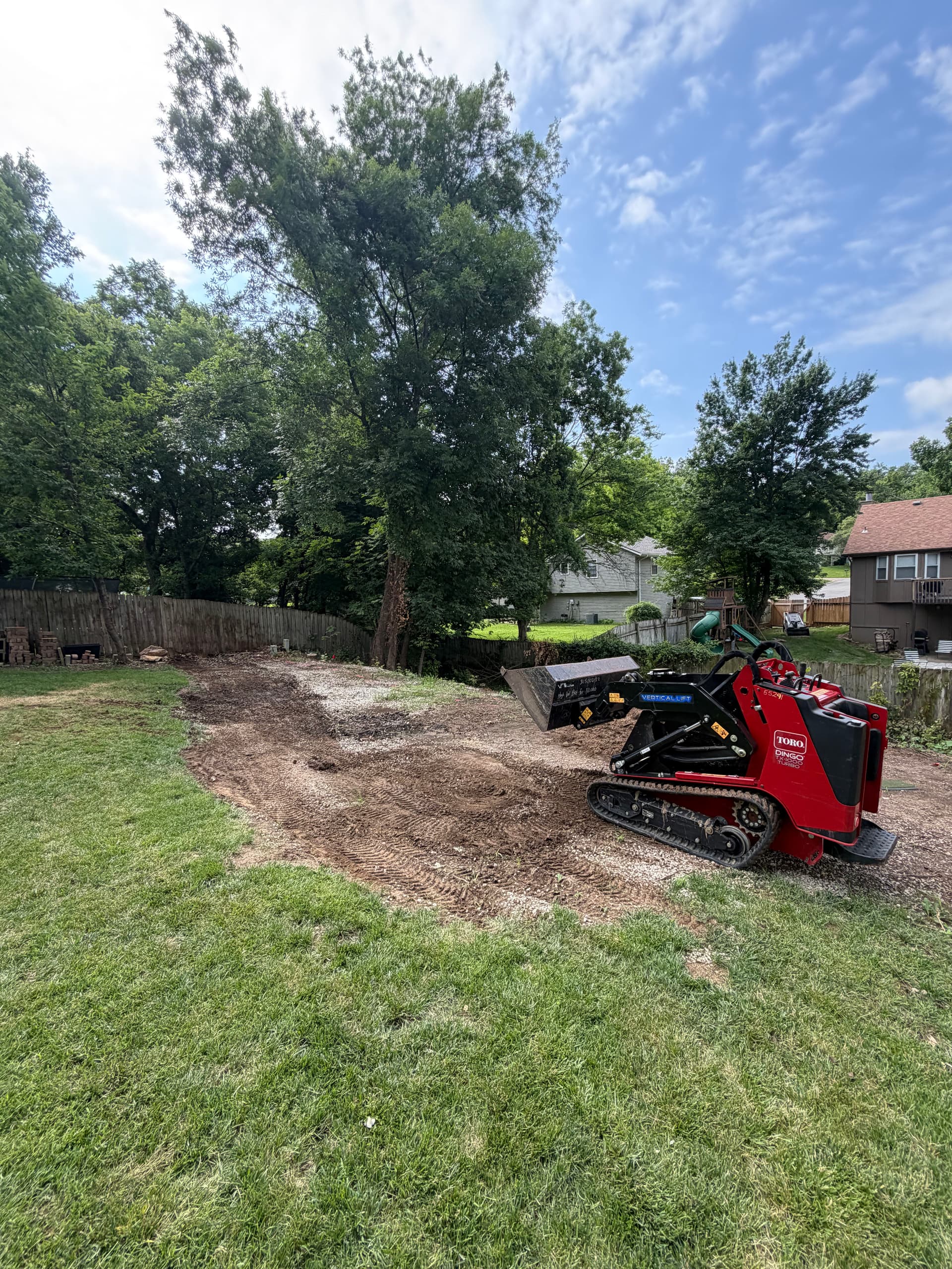 Gallery photos for Gravel Backyard Gets a Full Sod Makeover in Platte City: Image #2