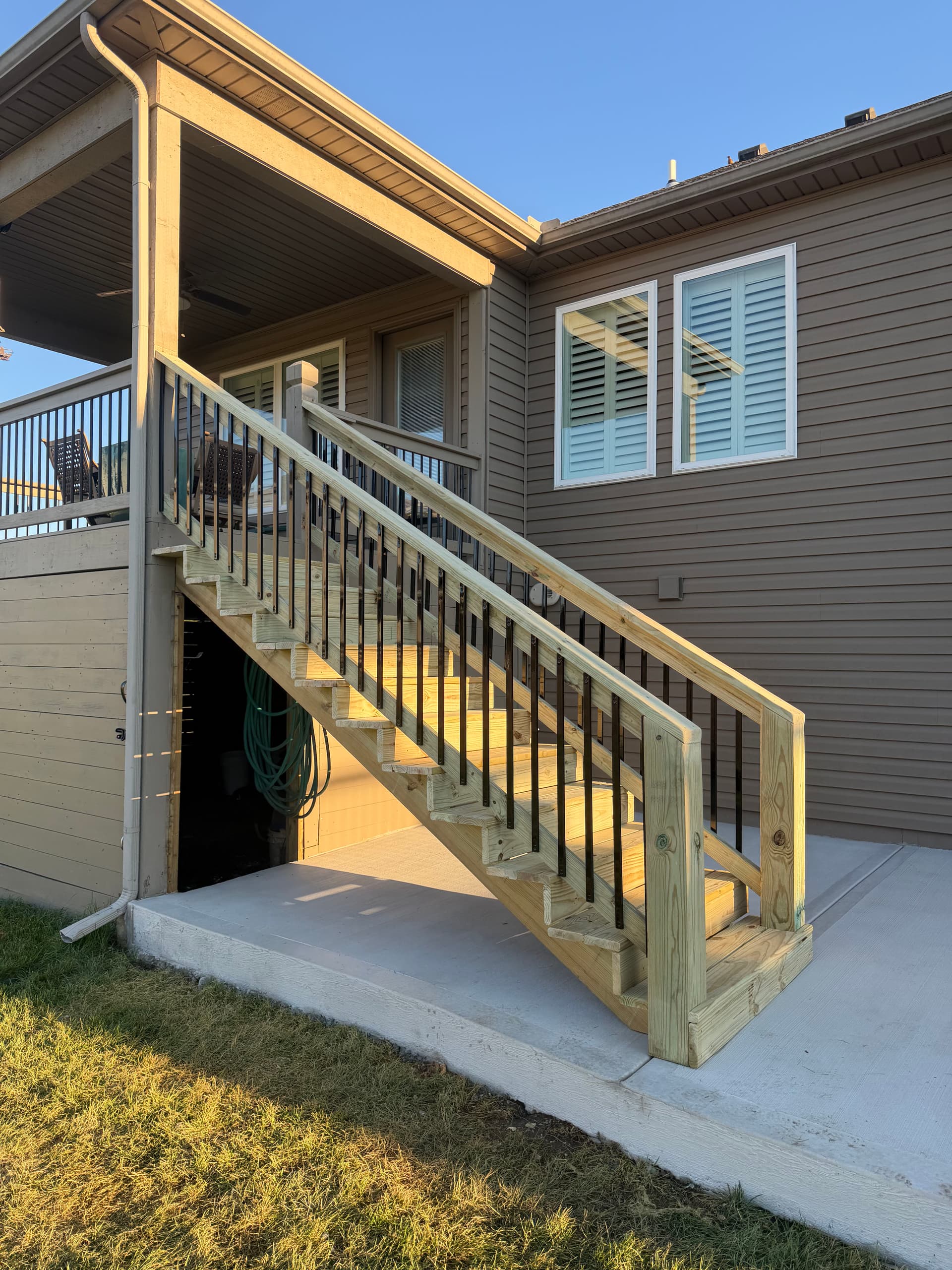 New Concrete Patio and Stairs in Platte City