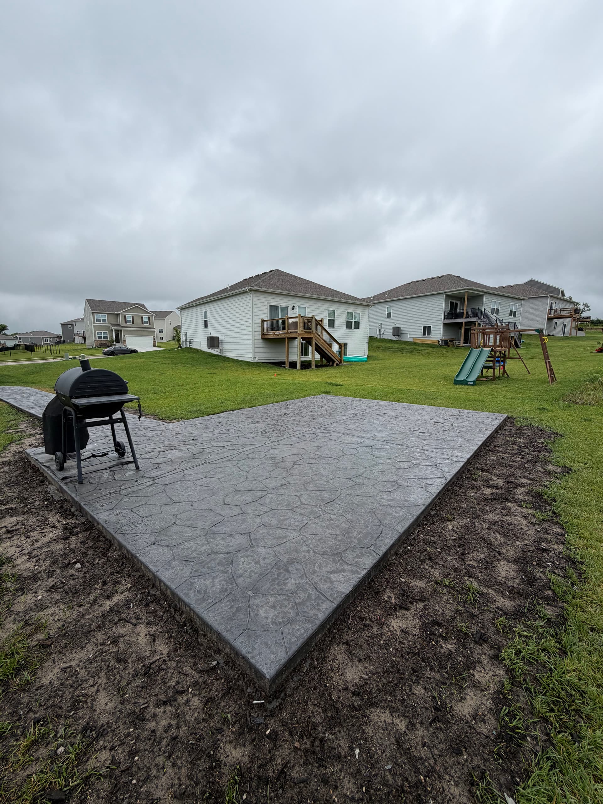 Stamped Concrete Patio and Walkway in Platte City