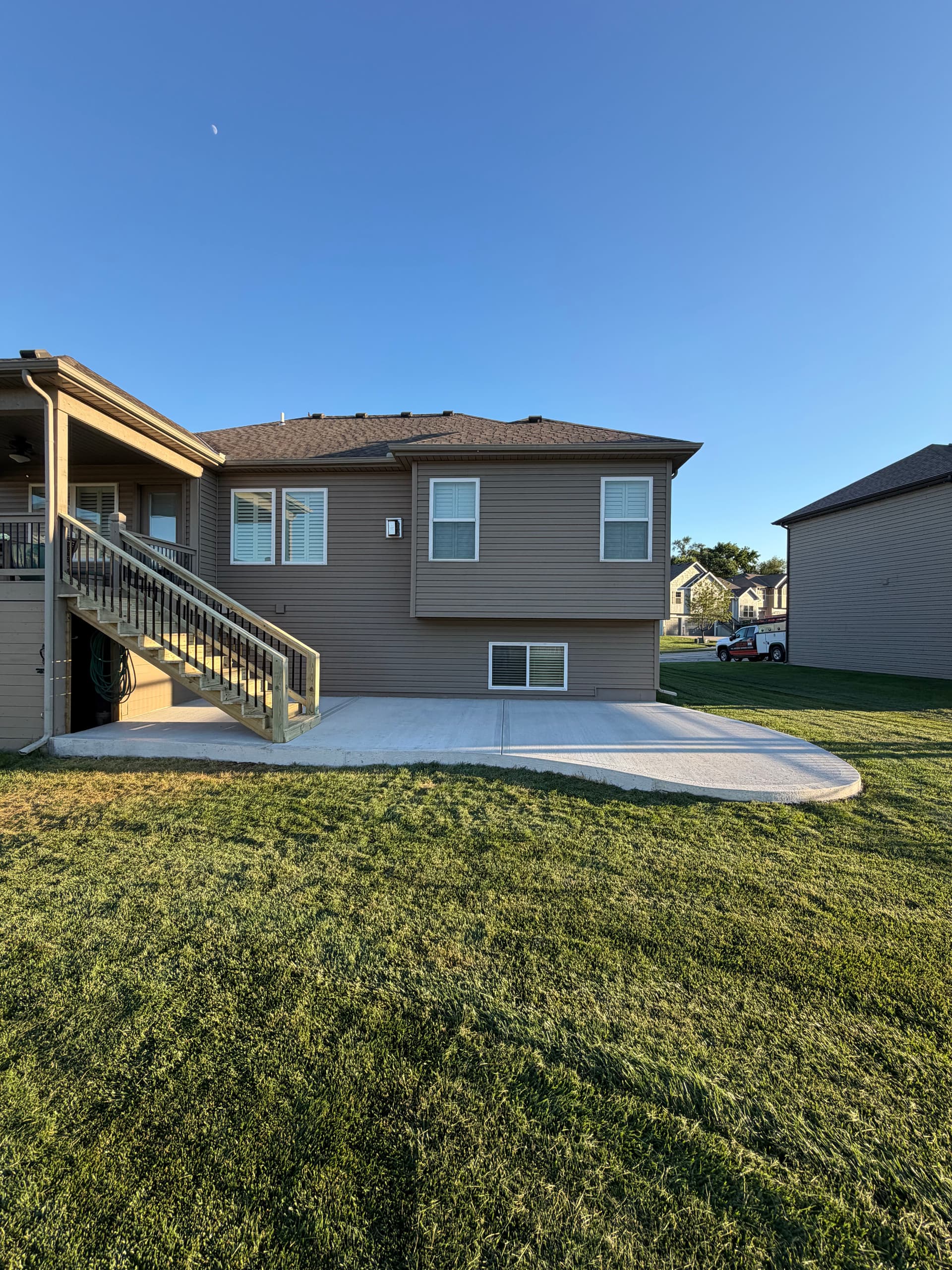 New Concrete Patio and Stairs in Platte City