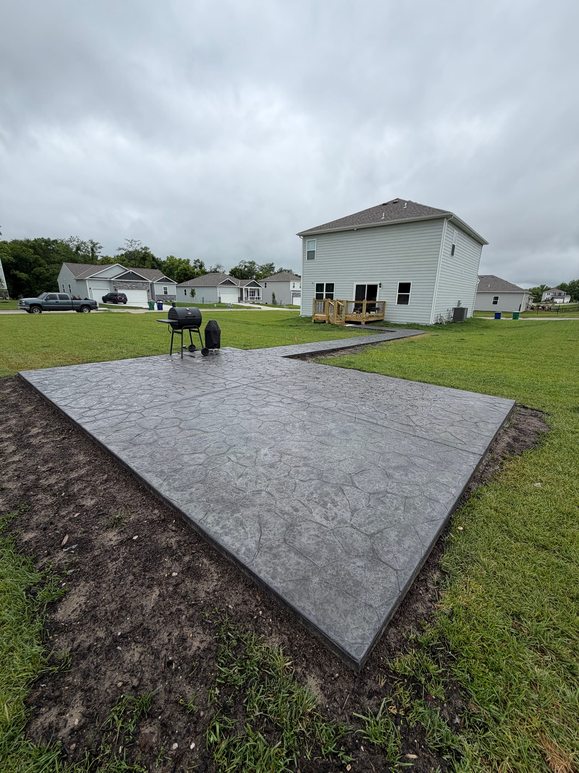 Stamped Concrete Patio and Walkway in Platte City