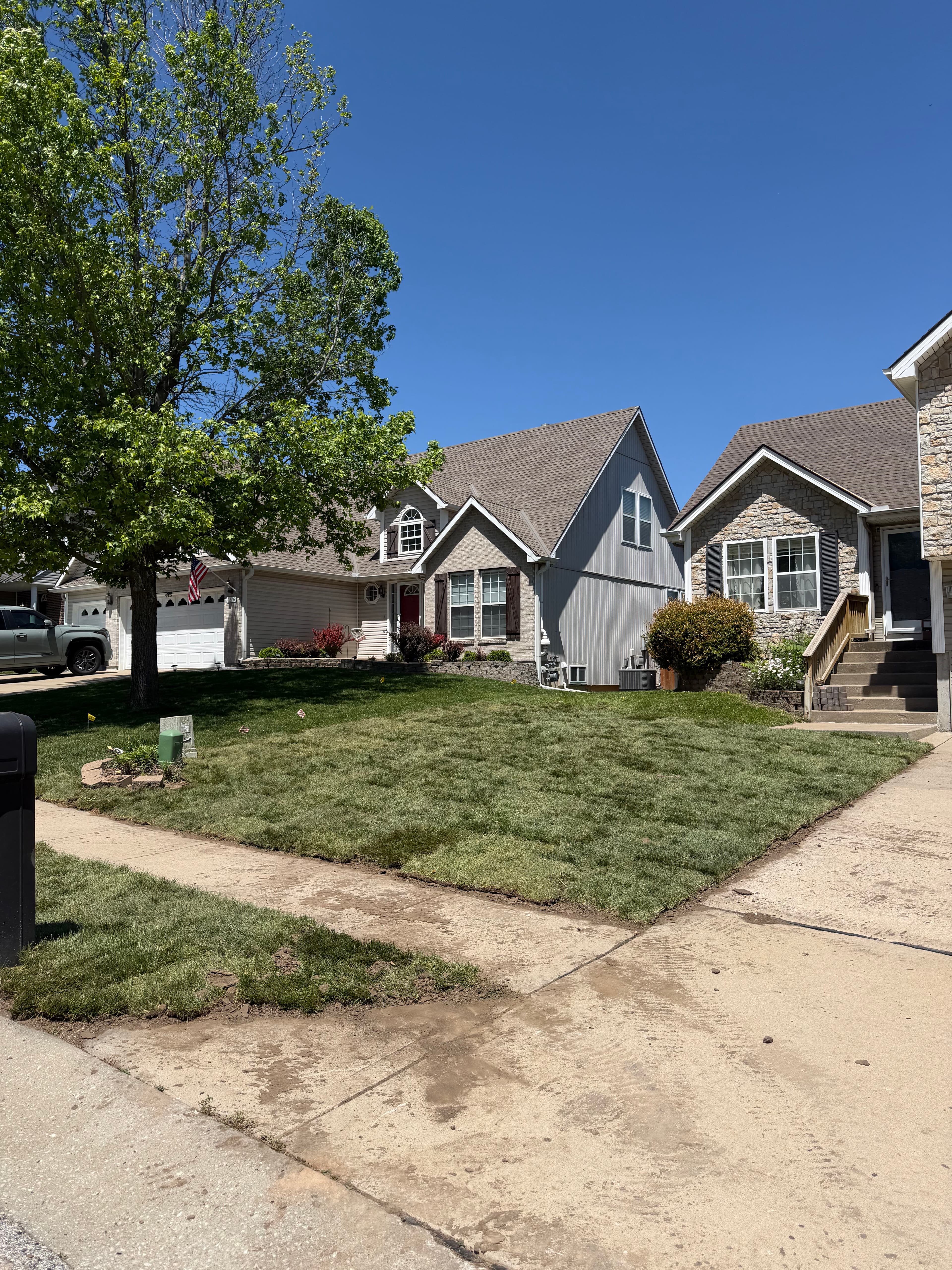 Project Front Yard Regrade and Sod Installation in Liberty MO image