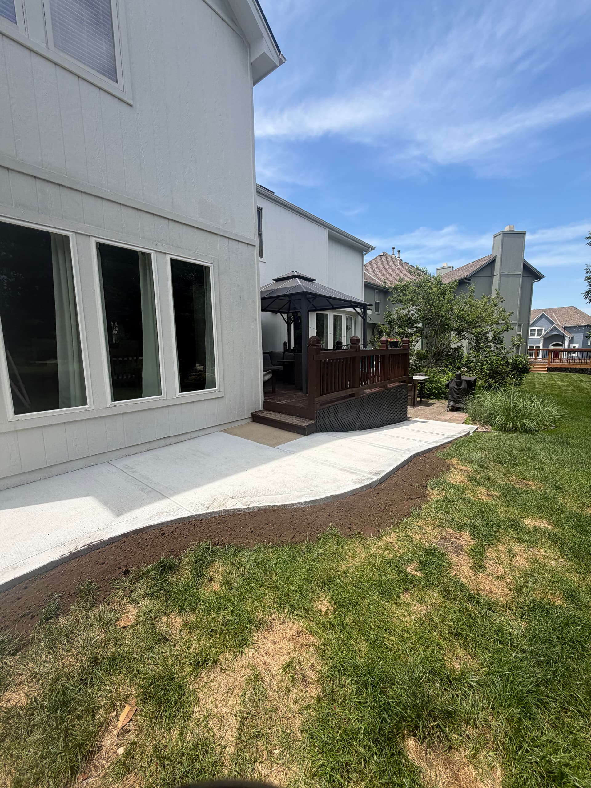 Gallery photos for New Concrete Patio and Backyard Sidewalk in Kansas City: Image #4