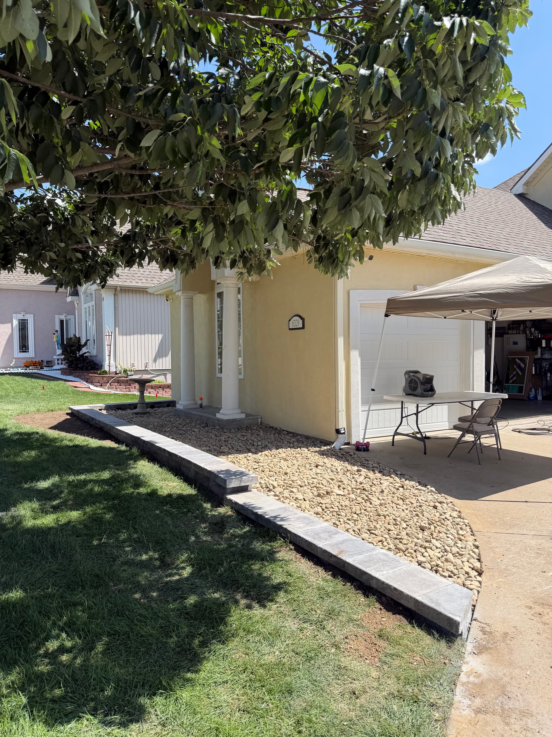 Gallery photos for Full Landscape Redo with Retaining Walls at Kansas City Home: Image #1